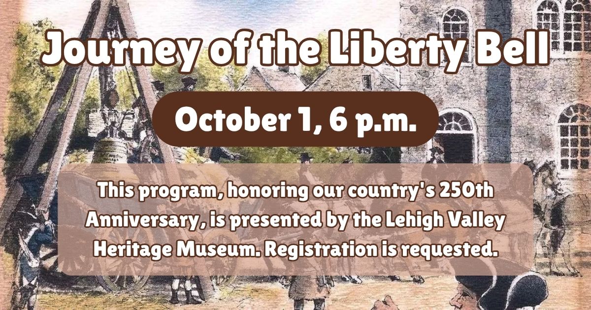 Journey of the Liberty Bell is on October 1 at 6 p.m.